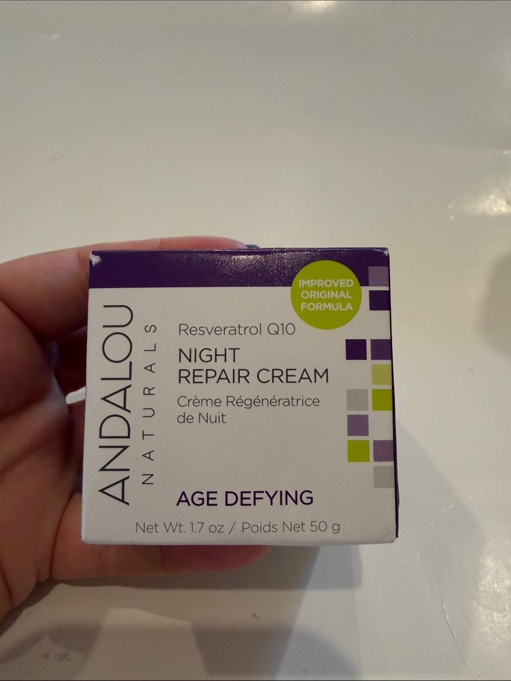 NWT Andalou Naturals Night Repair Cream - Age Defying (Purple) 1.7 oz